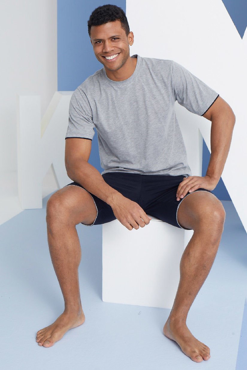 KLY 0 Yaka 3 Lü Şortlu Kısa Kol Yazlık Erkek Pijama