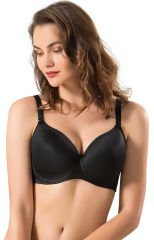 Le Jardin 9100 Soft Cup Balenli Desteksiz Siyah Toparlayacı Sütyen