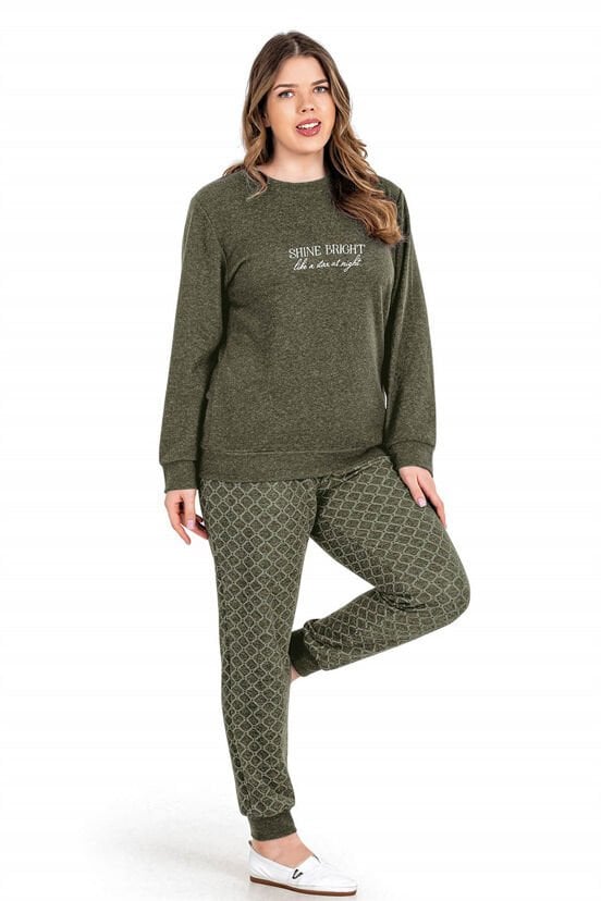 Dowry Büyük Beden Battal Kışlık Kalın Kadın Pijama B09-106