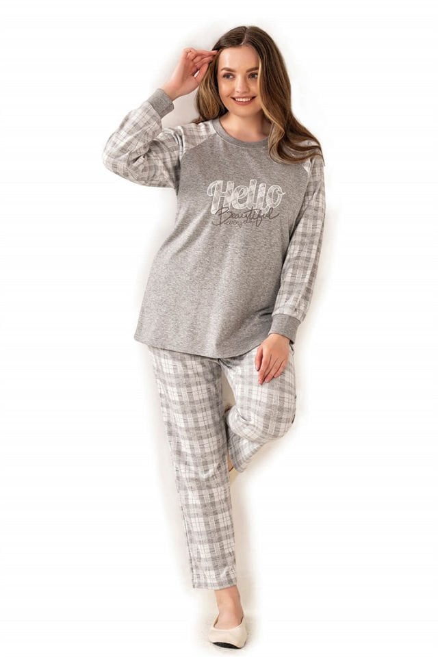 Dowry Büyük Beden Battal Kışlık Kalın Kadın Pijama B09-86