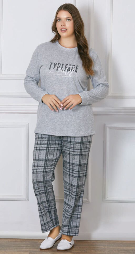 Dowry Kışlık Büyük Beden Battal Kalın Yumuşak Kadın Pijama