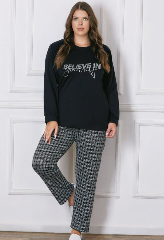 Büyük Beden Battal Kalın Kadın Pijama