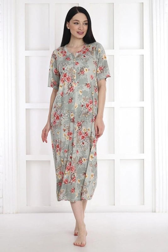 Etoile 72611 Kısa Kol Yeşil Kadın Elbise Gecelik