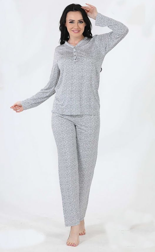 Etoile Bambu V yaka Uzun Kol Kadın Pijama 73016